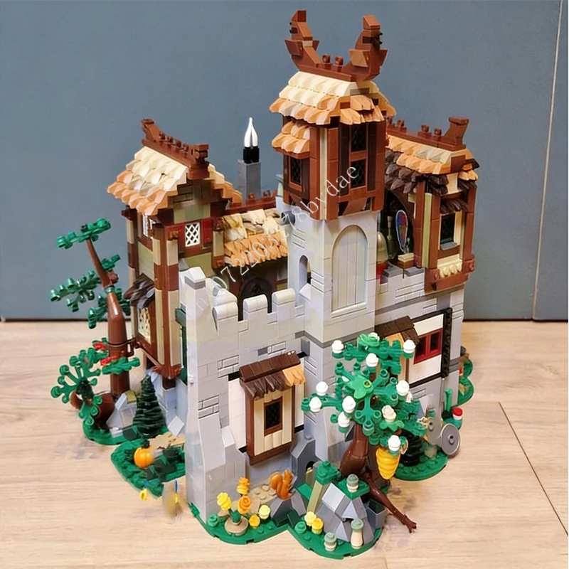2522PCS MOC 중세 성 건축 블록 모델 중세 상인 기술 브릭 DIY 조립 장난감 어린이 휴일 선물