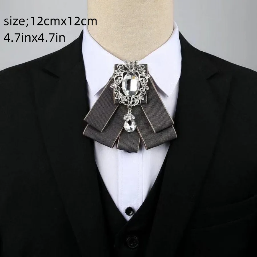 قطعة واحدة من الزهور ذات الياقة الماسية الكبيرة ذات الشريط الأسود العنابي للرجال مناسبة للاستخدام اليومي أثناء العروض