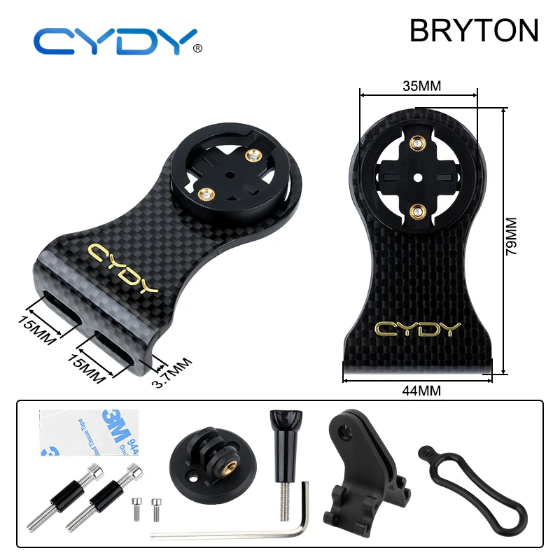 CYDY Carbon 3K Road Bicycle Computer Holder Garmin Edge Bryton Rider Whaoo Catey XOSS IGPSPORT MAGENE MTB Bike GOPRO Mount