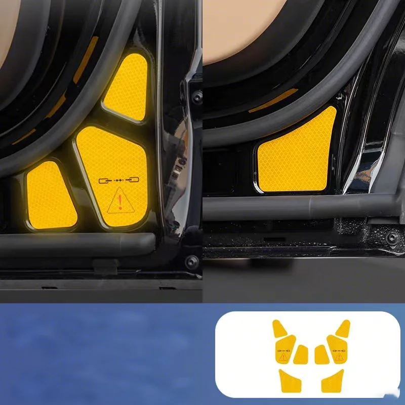 

For BYD Leopard 8 Door Reflective Warning Anti-Collision Strips Glow in The Dark Scratch Resistant Interior Decoration Car