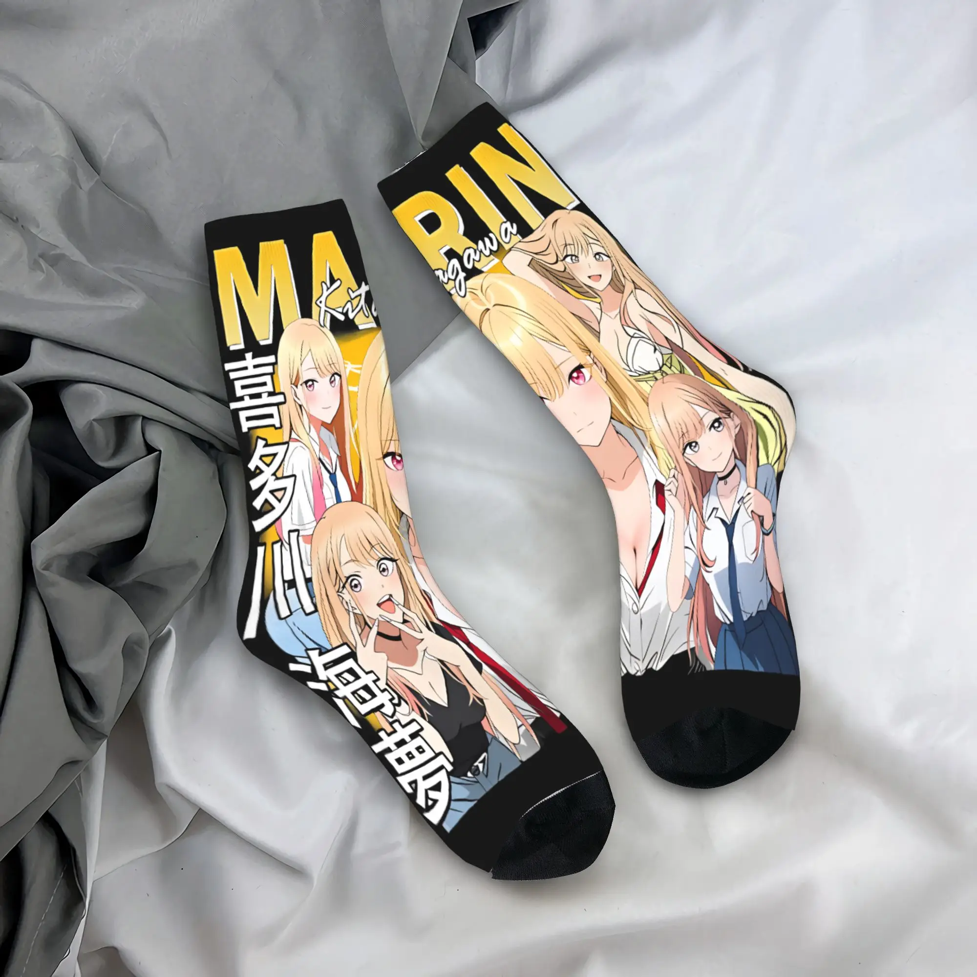 

Adults Men Socks Marin Kitagawa Manga Stockings Autumn Trendy Quality Socks Printed Outdoor Anti Slip Socks