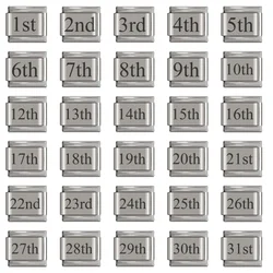 1pc Fashion Women Men Bracelet Date Italian Charm Links Fit 9mm Bracelet Stainless Steel Jewelry Making
