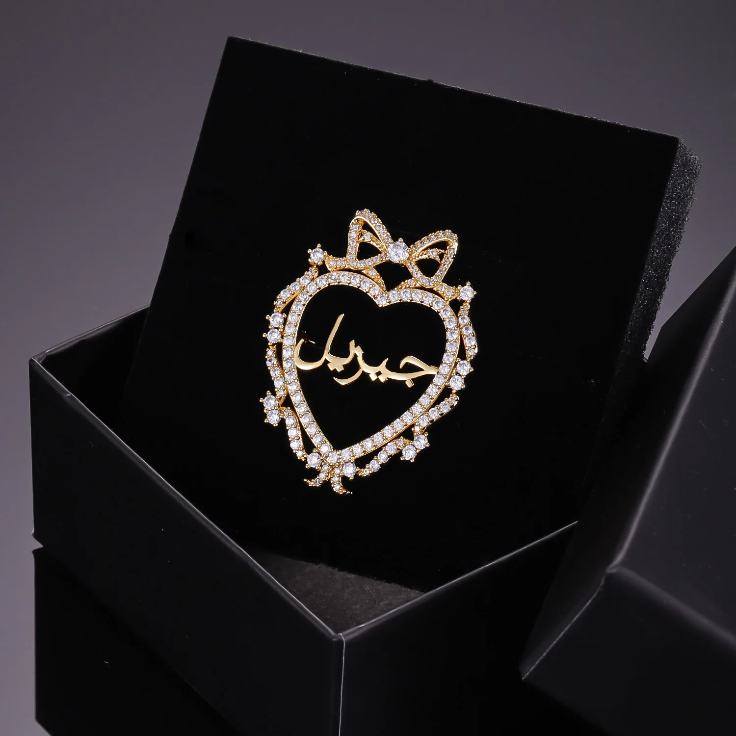 Arabian Jewelry Custom High-end Luxury Women's Brooch, Baby Brooch, Gift for Her with Arabic Symbols for Saudi Arabia National
