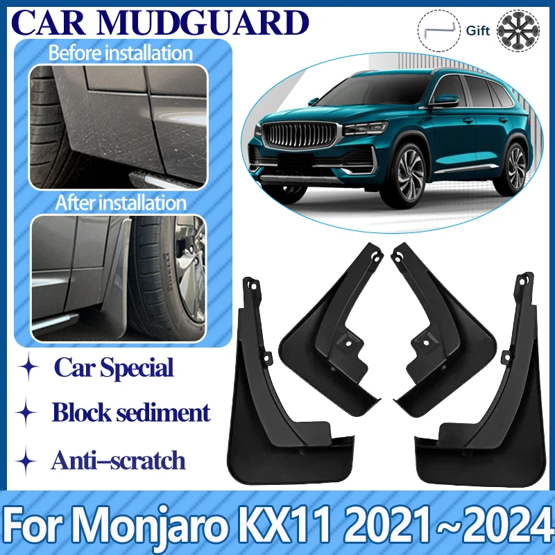 

For Geely Xingyue L Accessories Monjaro KX11 2021 2022 2023 2024 Car Mud Guards Flaps Mudguards Anti-splash Fender Auto Mudflaps