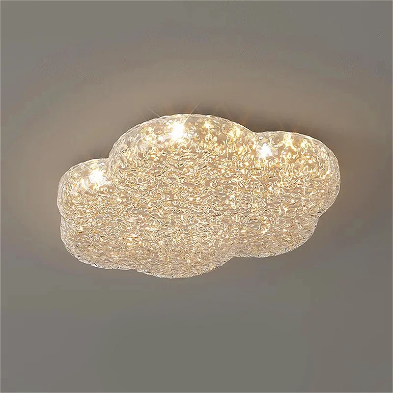 Italian Designer Cloud Ceiling Lamp Nordic Style Bedroom Led Ceiling Light Luxury Aesthetics Copper Indoor Lighting Lampada FYCL