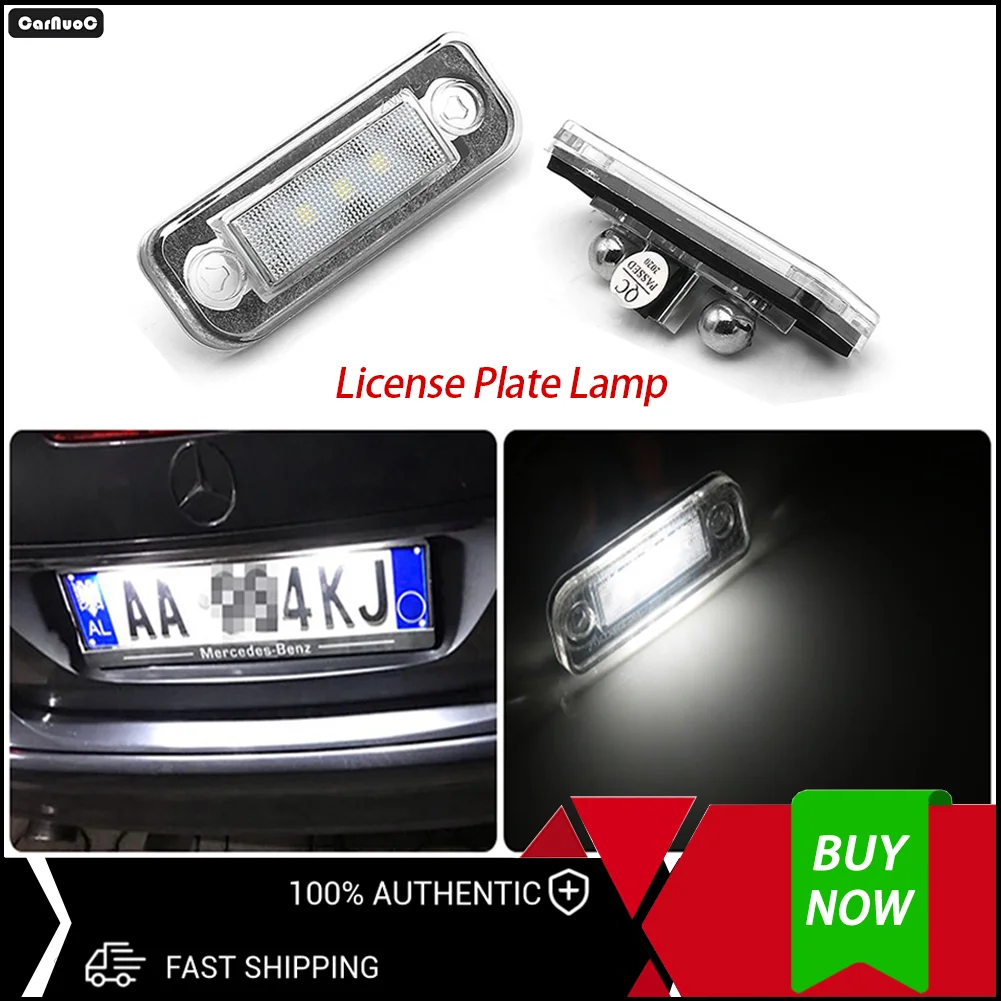 

For Benz W203 5D W211 W219 R171 2Pcs Ultra Bright LED License Plate Lights