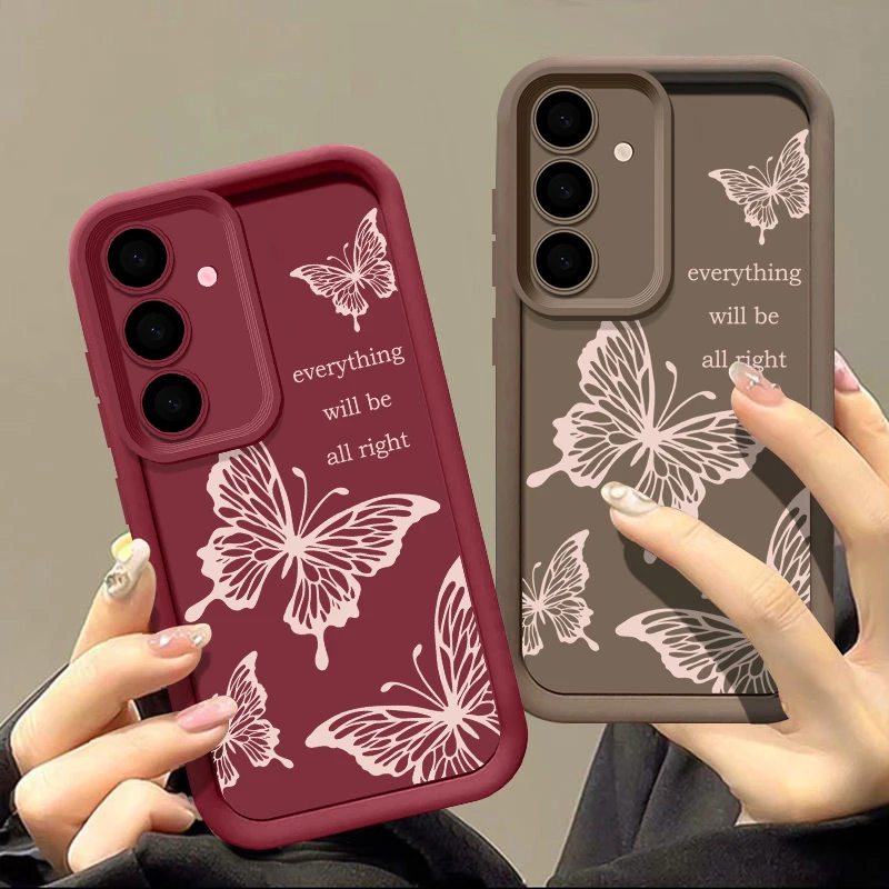 Schmetterlingshülle für Samsung Galaxy S26 S25 S24 Ultra Plus S24 S25 S26 FE A18 A57 A37 A56 A55 A27 A17 A15 A36 A26 A16 Weiche Hülle – Detail 6
