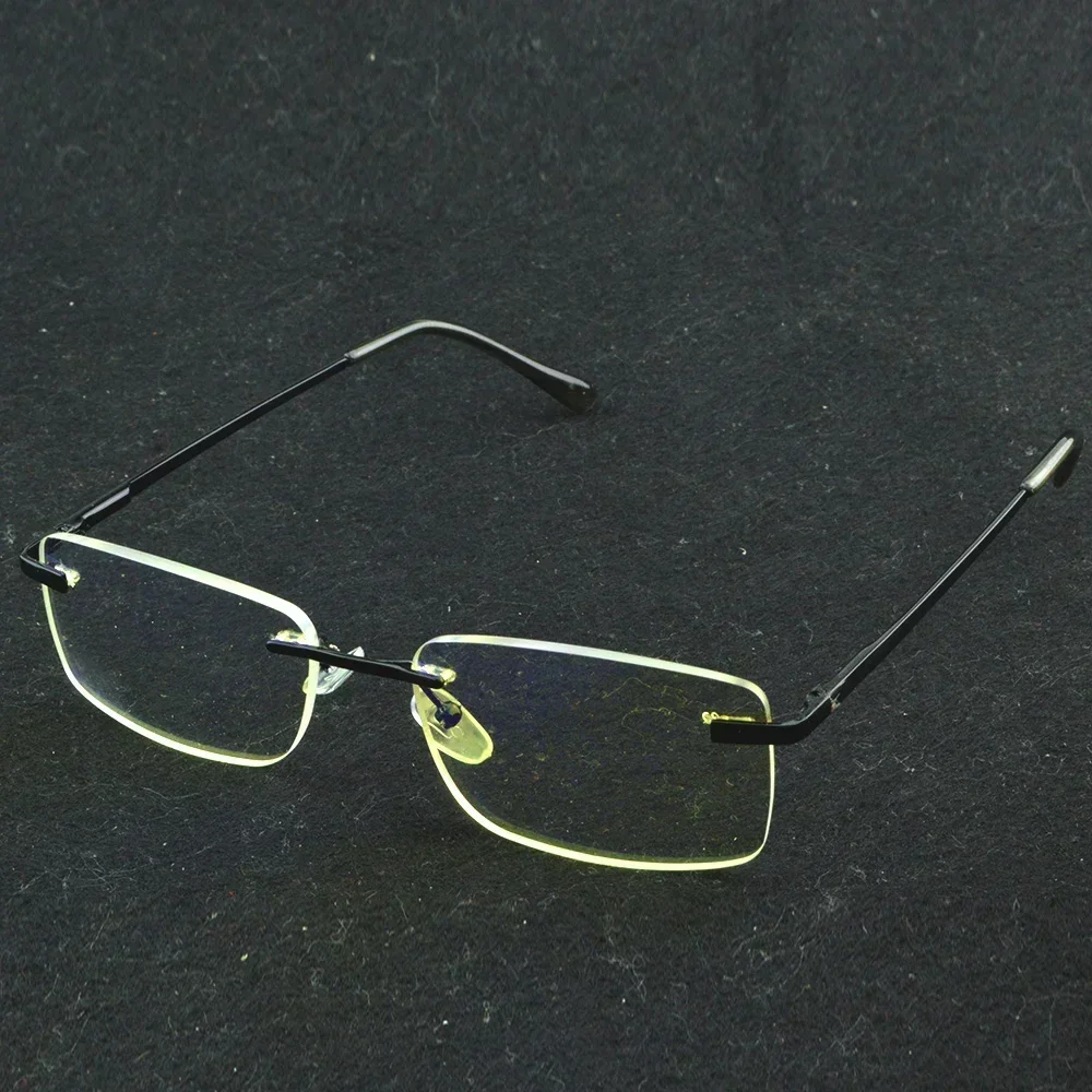 

Очки для чтения Clara Vida с защитой от синего света, мужские, черные, без оправы, из титанового сплава, женские, от +0.75 до +4