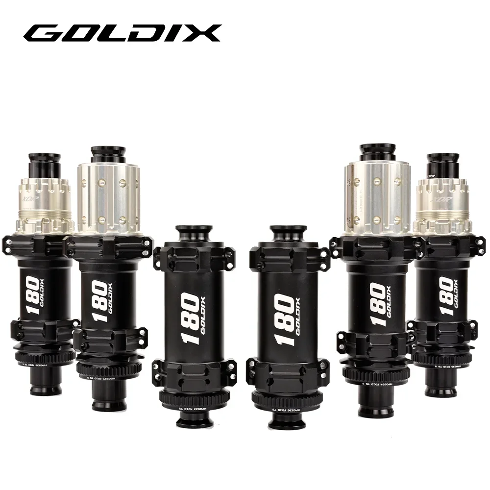 Cubo de Bicicleta GOLDIX R180 para Estrada com Freio a Disco Center Lock, 20/24 Furos, Catraca 60T, Cubo Passante para Bicicletas de Gravel, Compatível com Shimano SRAM