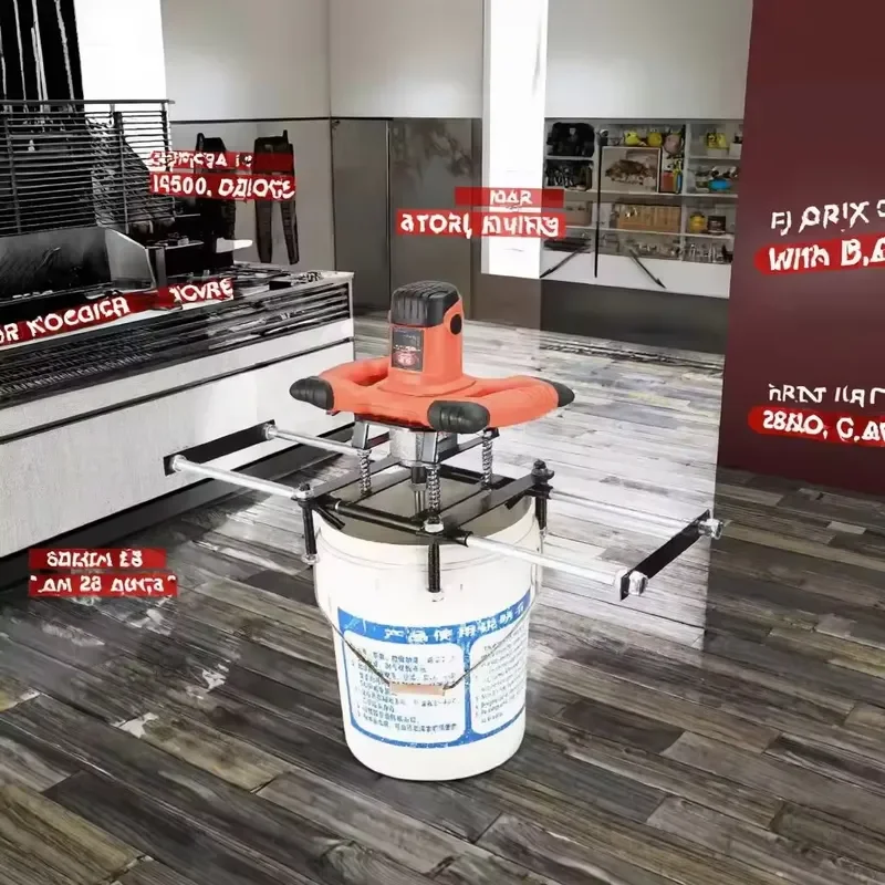 Bx Portable Electric Stirrer Mortar Grouts Paint Cement Plastering 220V Paddle Mixer 2100W
