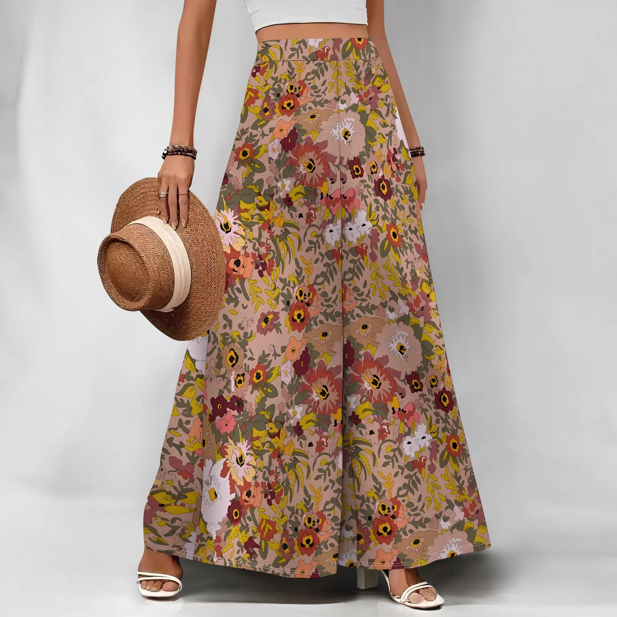 Рисунок 2 - EQQZD Женские бордовые брюки-клеш