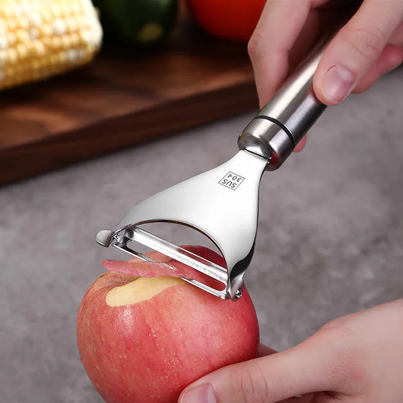 Full-Body 304 Stainless Steel Peeler Kitchen Fruit Tool Vegetable Scraper Skin-remover Multi-Functional Home Garden Tool