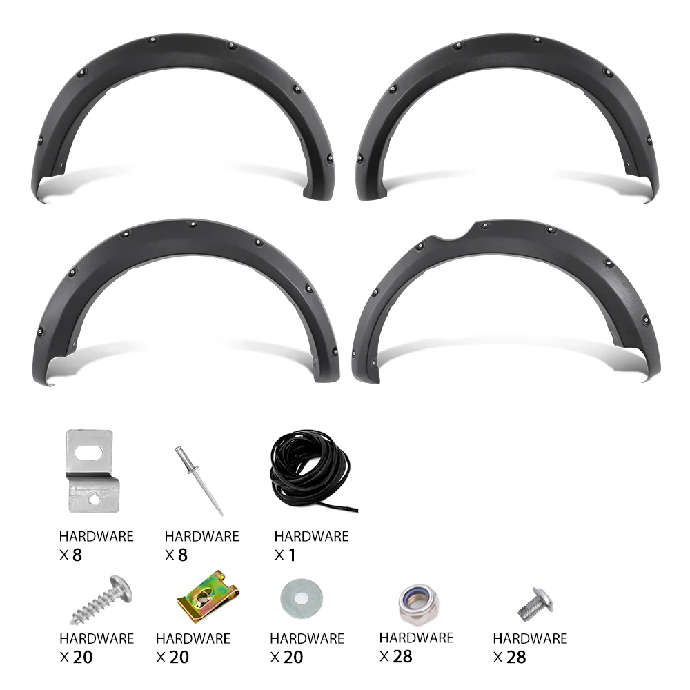 Car Accessories Fender Flares Wheel Arch Kit For Mitsubishi Trion 2006-2014 Double Cabin Models Pickup Truck Car Styling