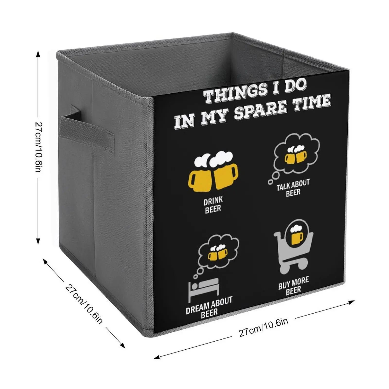 4 Things I Do In My Spare Time Dri Folding Storage Box Storage Bins Multifunctional Top Quality Storage of Pet Toys Lifting Hand