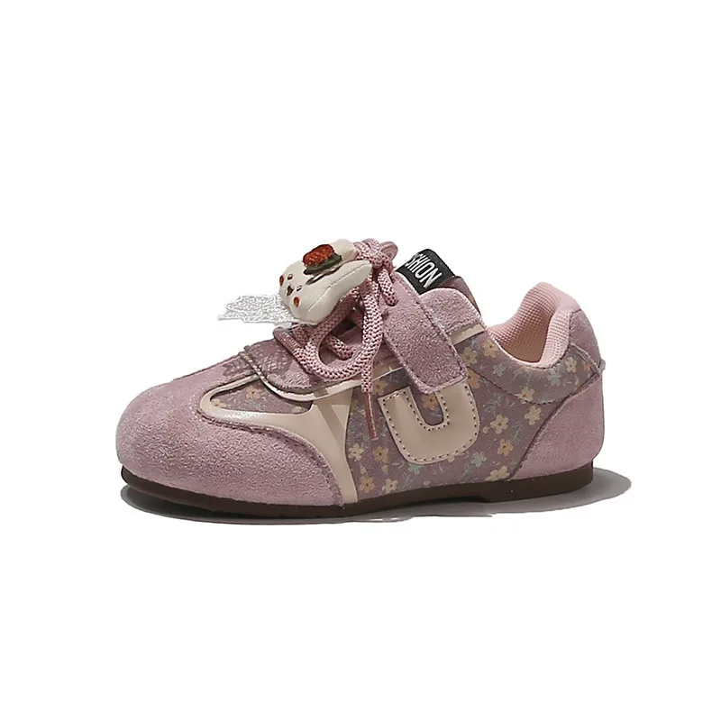 

Children's Fashion Sneakers 2026 Spring Summer Girls' Cute Bunny Floral Print Casual Shoes Running Shoes Stylish and Comfortable