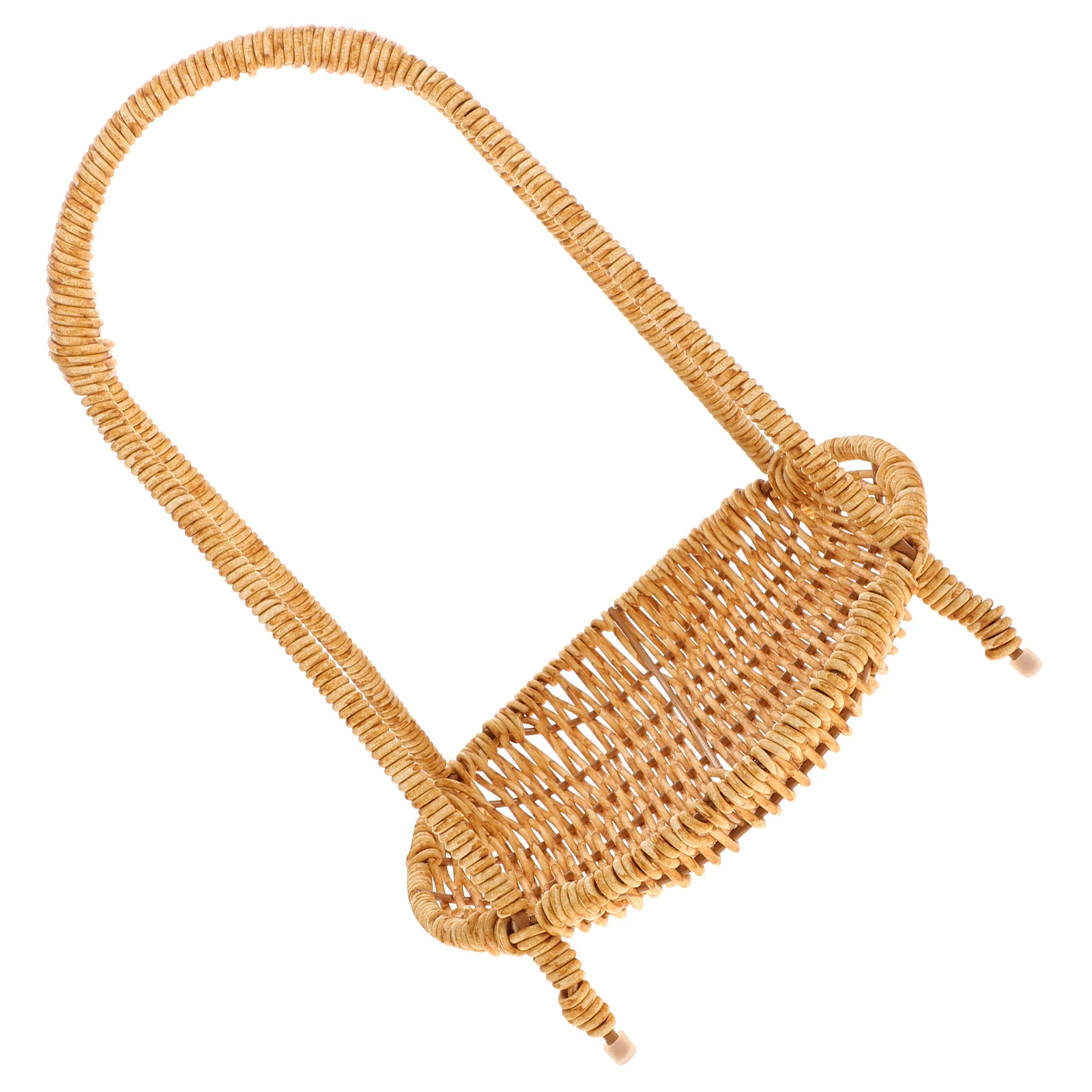 

Woven Fruit Basket Large Handle Convenient Desktop Storage Container Kitchen Countertop Organizer Bread Dessert Basket