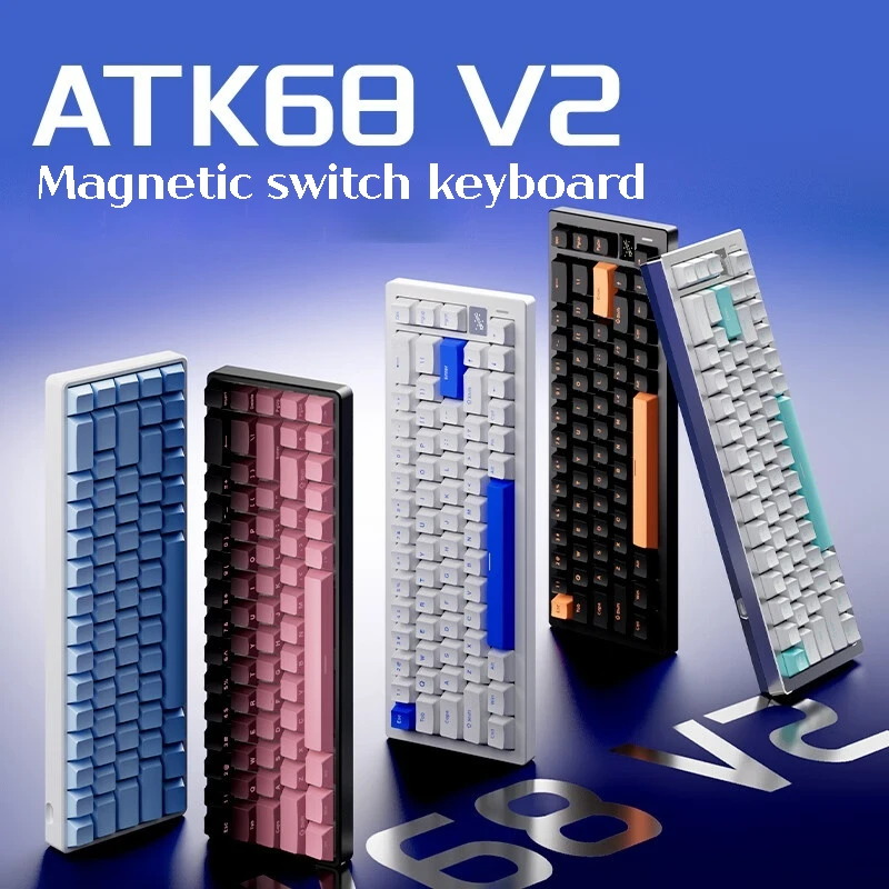 Upgraded Version ATK68 V2 Pro Mechanical Keyboard Magnetic Switch CNC Aluminium Alloy RGB RT Mode 8K Esports PC Gaming Keyboard