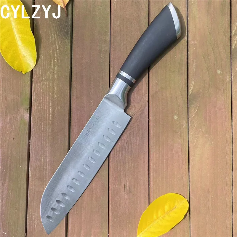 Profesjonalny nóż kuchenny Nóż szefa kuchni Rękojeść ze stali nierdzewnej Japoński nóż Santoku Tasak do mięsa Nóż rzeźniczy Artykuły kuchenne