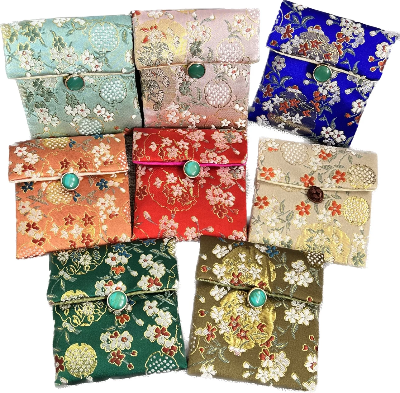 

10pcs Chinese Silk Brocade Bracelet Necklace Jewelry Gift Bags Small Cloth Storage Pouches Wholesale Women Coin Purses Packaging