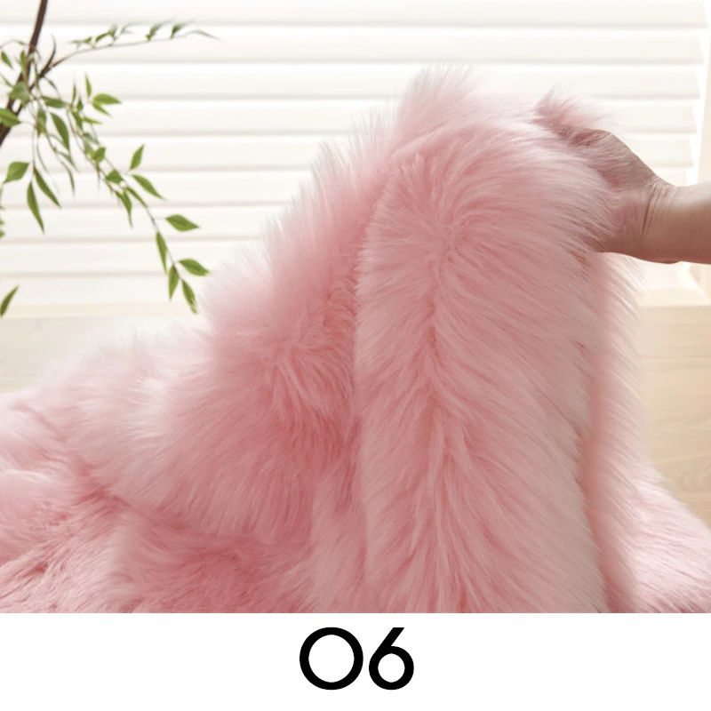 50x170cm Fluffy Soft Faux Fox Fur Fabric 5.8cm Long Plush Fur Fabric For Diy Fursuit Costume Jewelry Counter Cover Photo Props