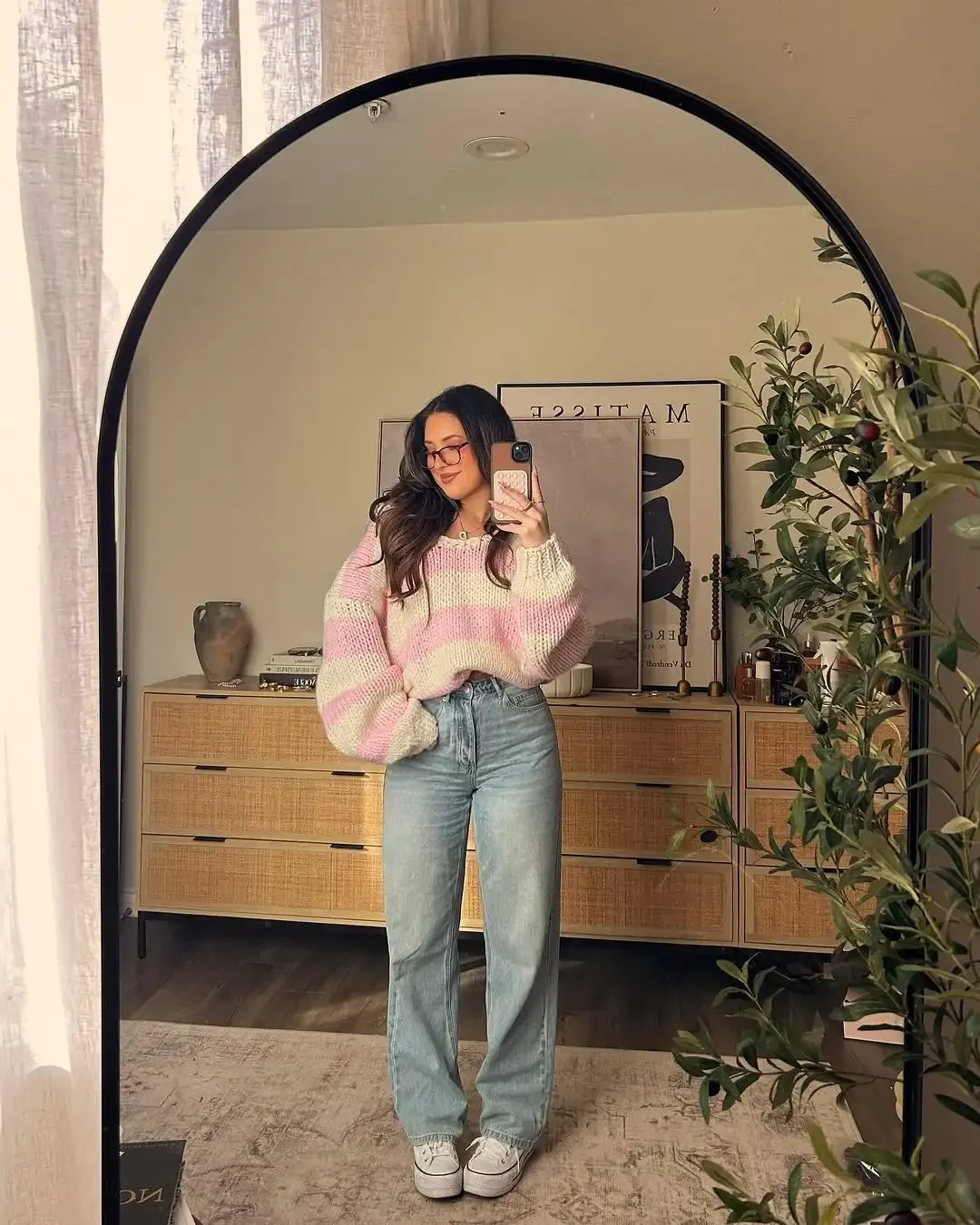 Striped Knit Sweater Women Fashion Irregular Collar Off-shoulder Long Sleeve Loose Pullover Autumn Ladies Street Daily Sweaters