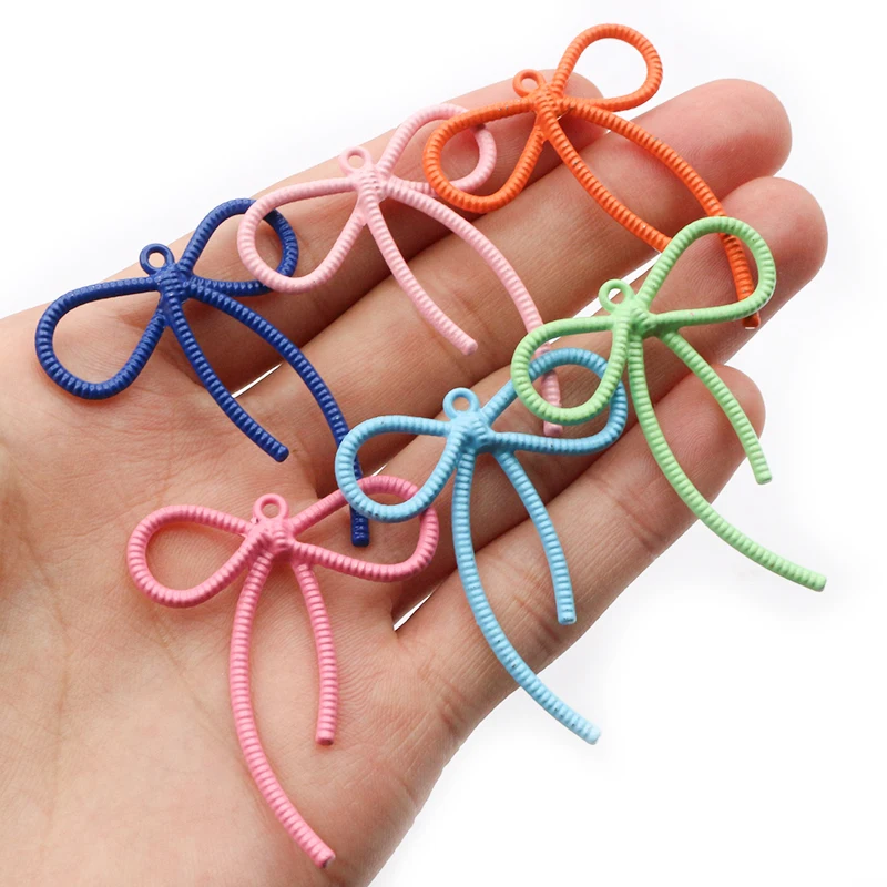 10pcs Random Mix Enamel Bow Tie Charms Pendant Alloy Handmade DIY Jewelry Making Accessories for Bracelet Necklace Keychain view 5