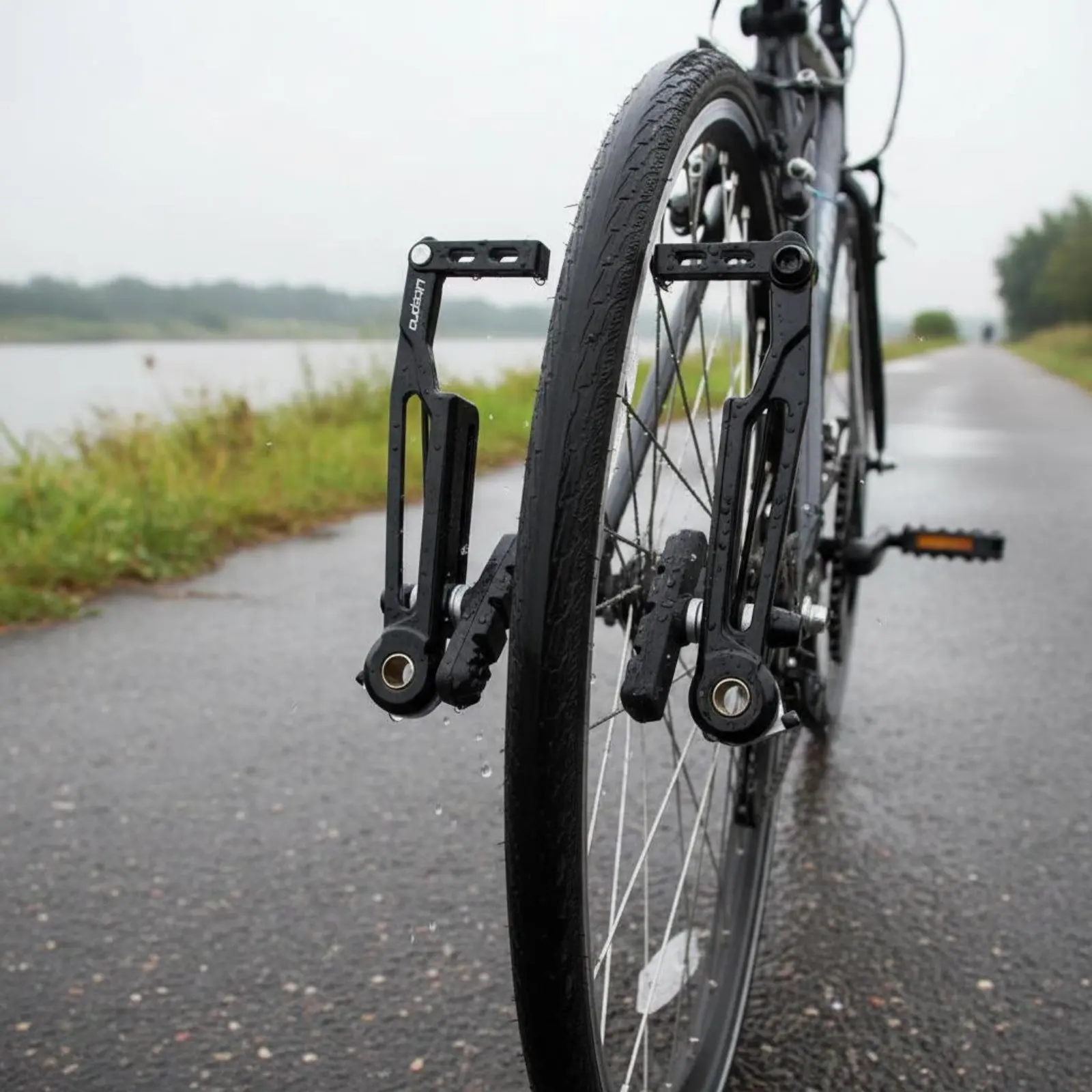 Long Lever Linear-Pull Brake Lightweight Folding Bike Brake Caliper Cycle Component Adjustable High-Grade Construction