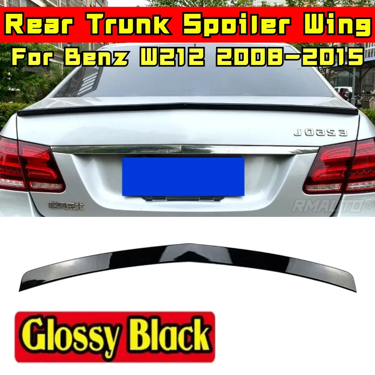 For Mercedes Benz E Class W212 E180 E200 E260 E300 2008-2015 Rear Spoiler Wing Body Kit Car Rear Trunk Spoiler Car Accessories