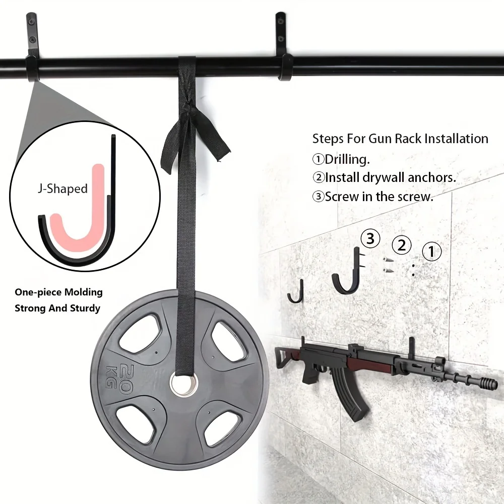 Stojak na broń do przechowywania karabinów Haki na broń Wieszaki ścienne do dowolnych karabinów Shotguns Łuk łuczniczy z miękką wyściółką i ciężką