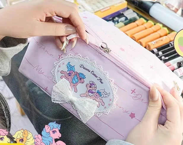 

Сумка-тоут My Little Pony, розовый органайзер для хранения с героями мультфильмов для детей, милые девушки носят все сумки для школьных игрушек, подарок