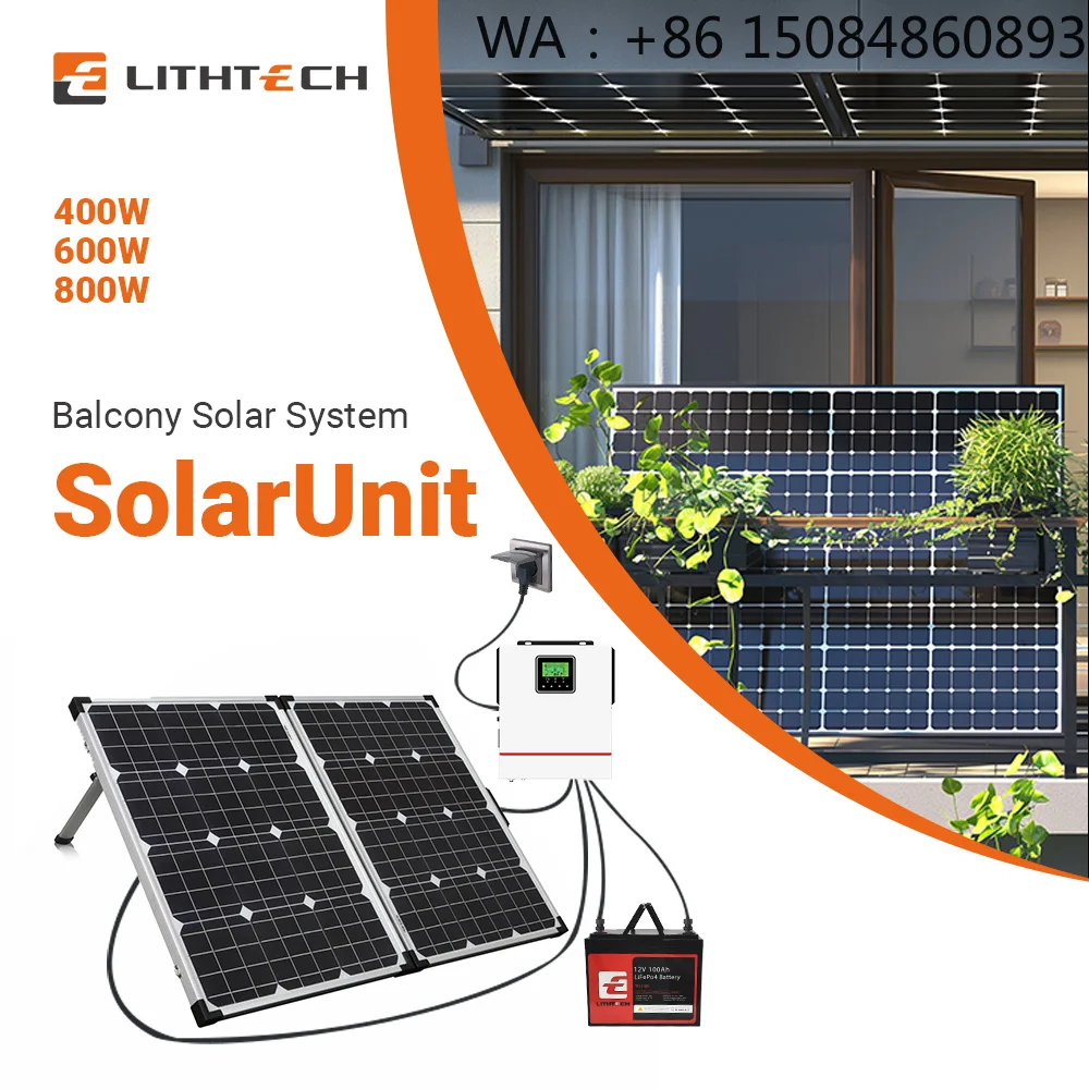 Plug And Play Solar SystemBalcony Solar MicroinverterOn Grid Off Grid Pv Photovoltaic Kit 420 Watt 800W Balcony Home Mounting So