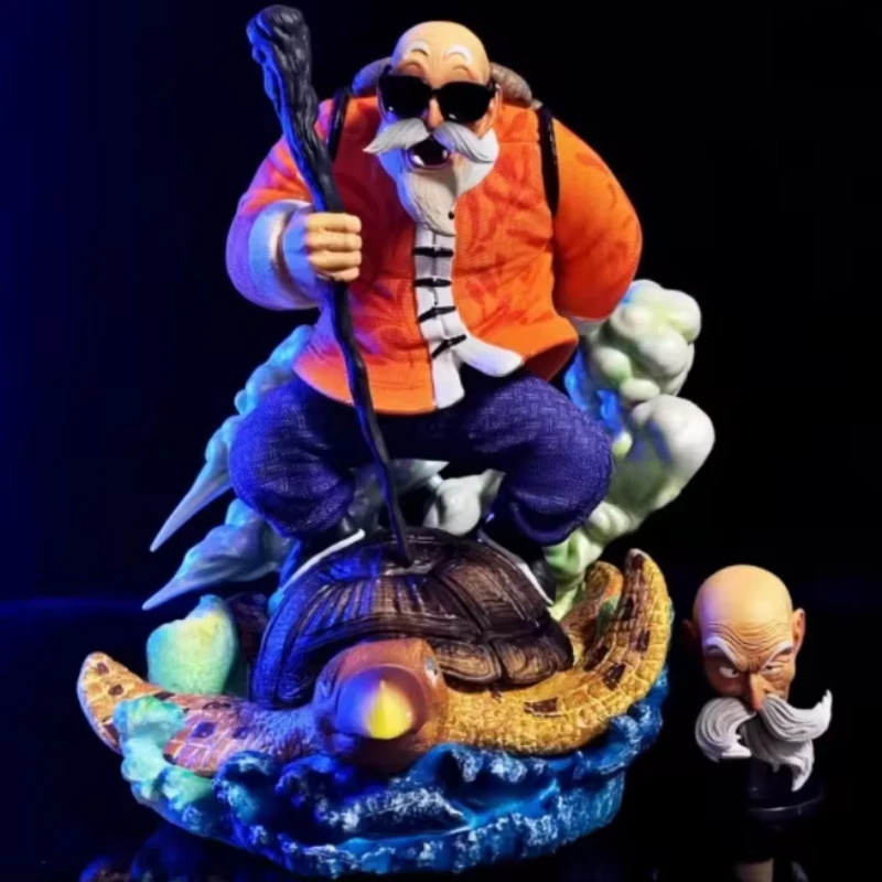 

In Stock 23cm Anime Dragon Ball Master Roshi with Two Heads Action Figure PVC Desk Decor Statue Model for Kid Birthday Gifts Toy