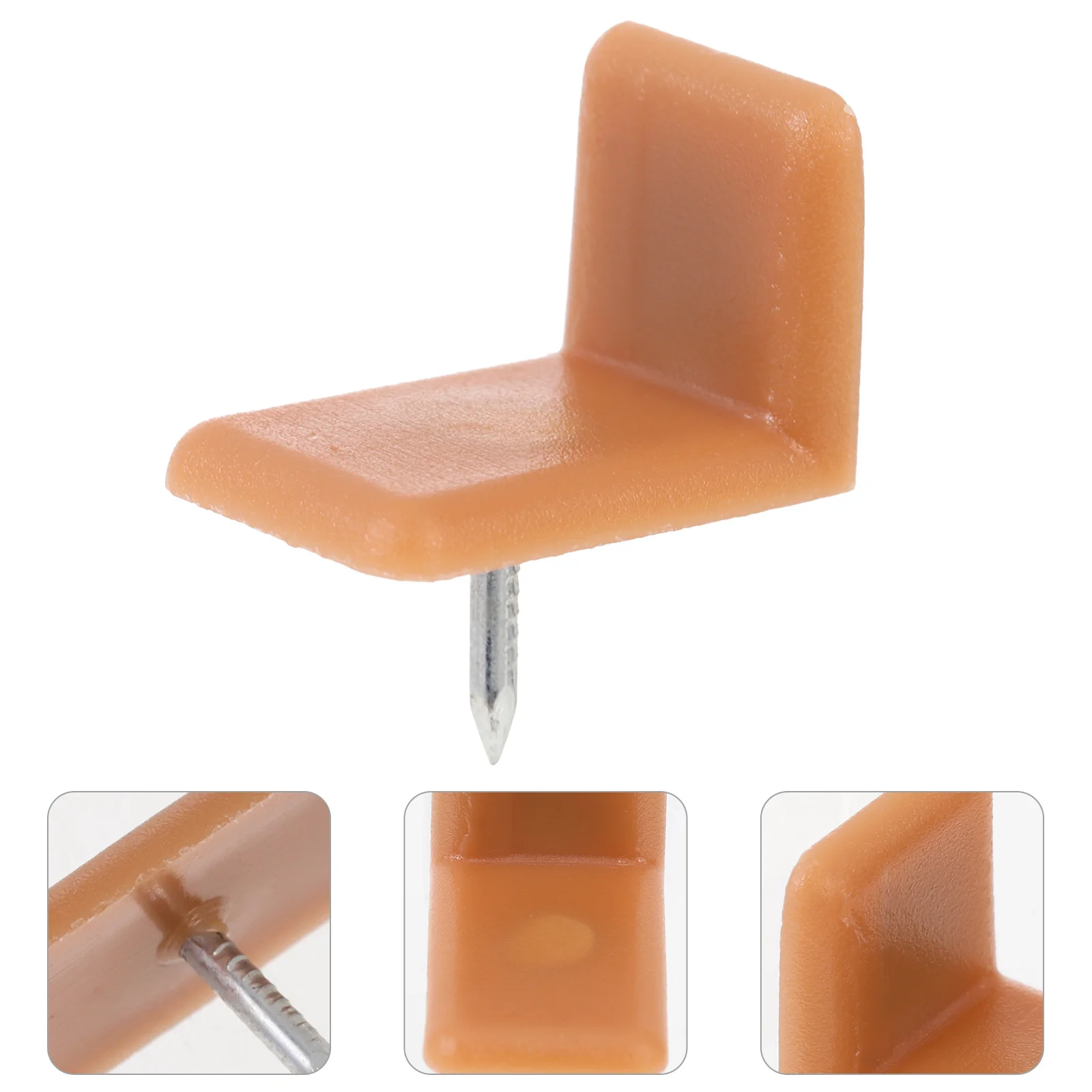 

40pcs L-Shaped Cleats 12.7x19x13mm Drawer Glides Drawer Guides Stops Repair Furniture Brown Hardware Accessories