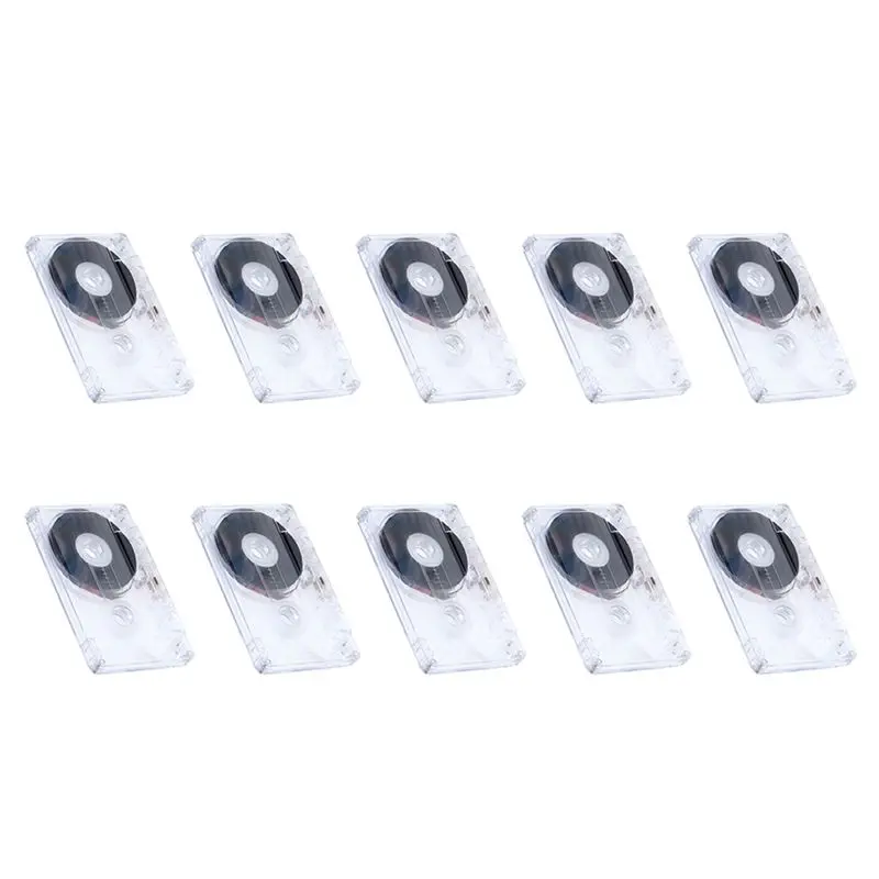 24-Hour Delivery 10X Blank Audio Cassettes. Recordable Clear Audio Cassettes Video Tape For Voice Music Recording