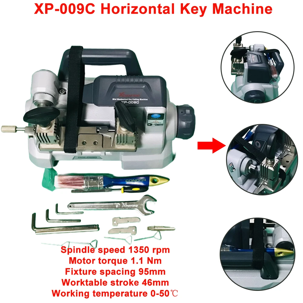 XP-009C Portable Key Machine Horizontal Milling Manual Key Processing Machine Suitable for High-Precision Cutting Requirements