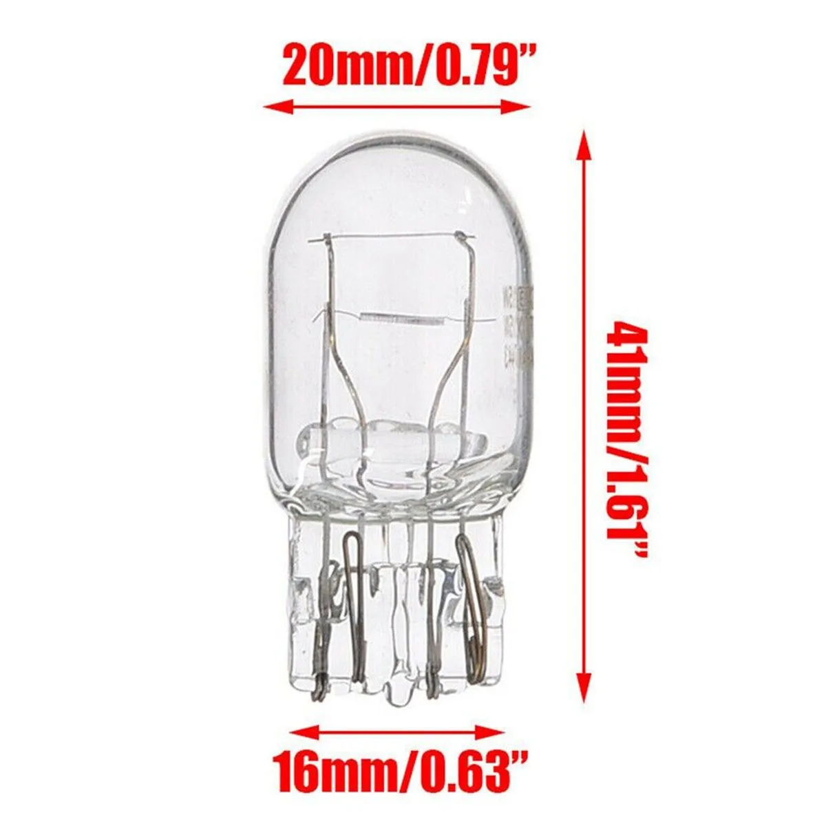 1/5/10/20/50Pc T20 7443 1891 21/5W Clear Glass Turn Signal Stop Brake Tail Light Bulbs Turn Stop Brake Taillights Auto Accessory