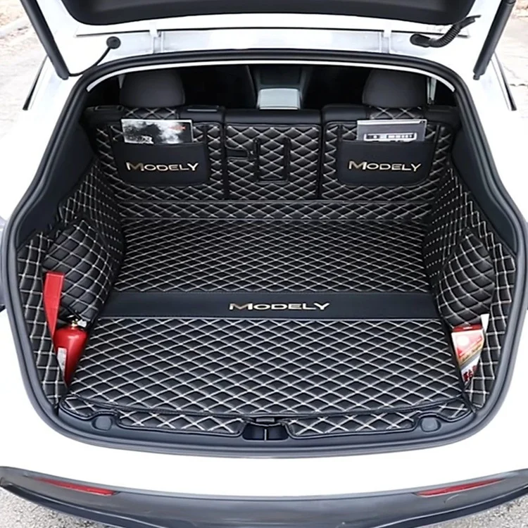 For Tesla Model Y Full Coverage Protective Dog Cover Mat Trunk Liner Rear Cargo Mat  Car Accessories Electronic