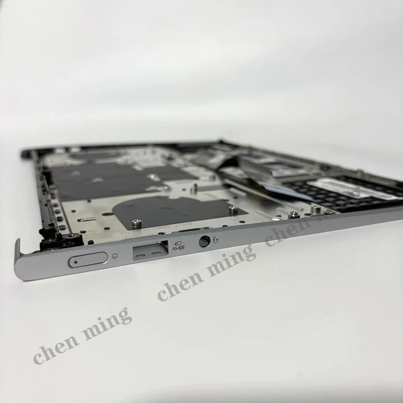 حافظة جديدة لجهاز Lenovo Yoga Slim 7 Pro 14IAH7 للكمبيوتر المحمول Palmrest العلوي C-غطاء لوحة المفاتيح الخلفية لوحة اللمس 5CB1J19794 رمادي 82UT