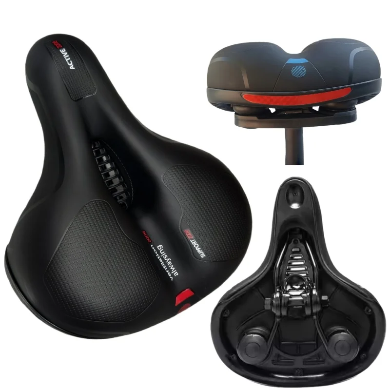 Women's Men's Dual Shock Absorbing Bike Seat, Comfortable Thickened Super Soft Mountain Bike Seat, Universal Bicycle Accessories