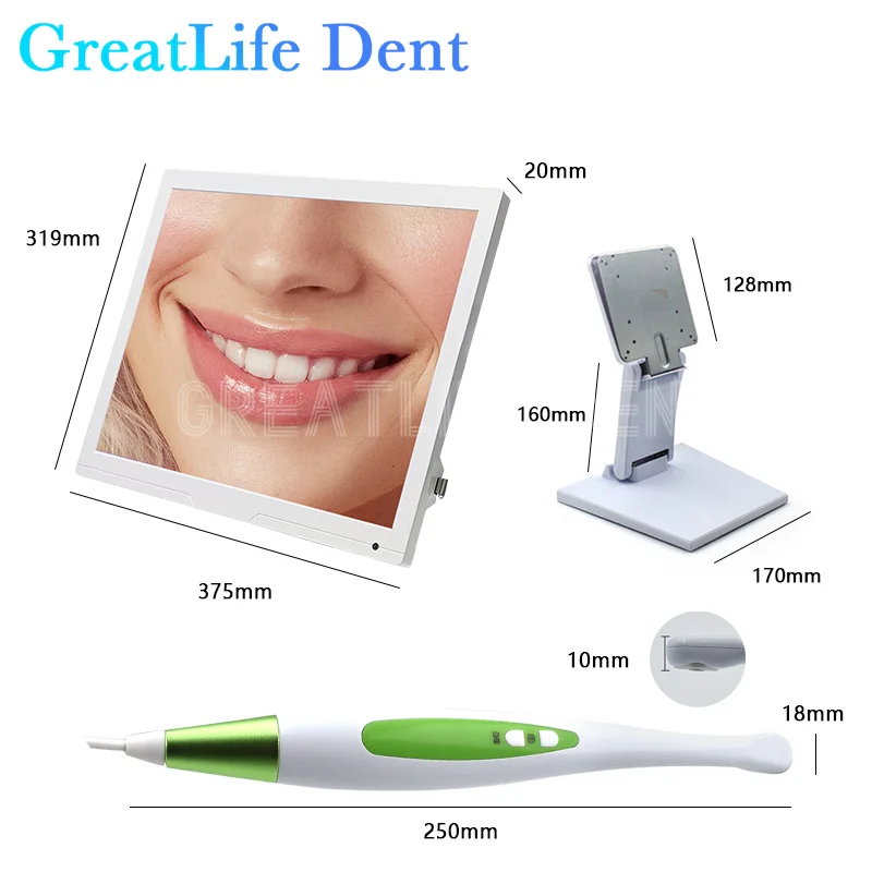 GreatLife Dent Wifi HD16 Million Pixel High-definition Endoscope 17Inch LCD Monitor Wireless Intraoral Camera