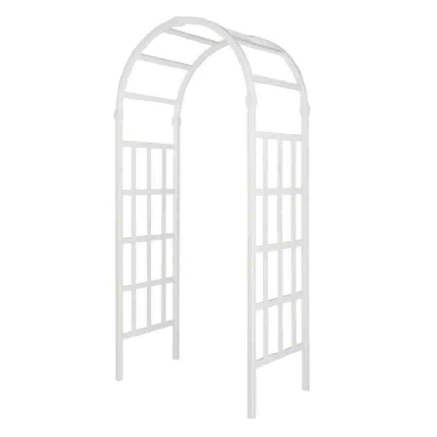 PVC Garden Arch Trellis for Climbing Plants: weather-resistant white arch with rust-proof frame and easy-install design