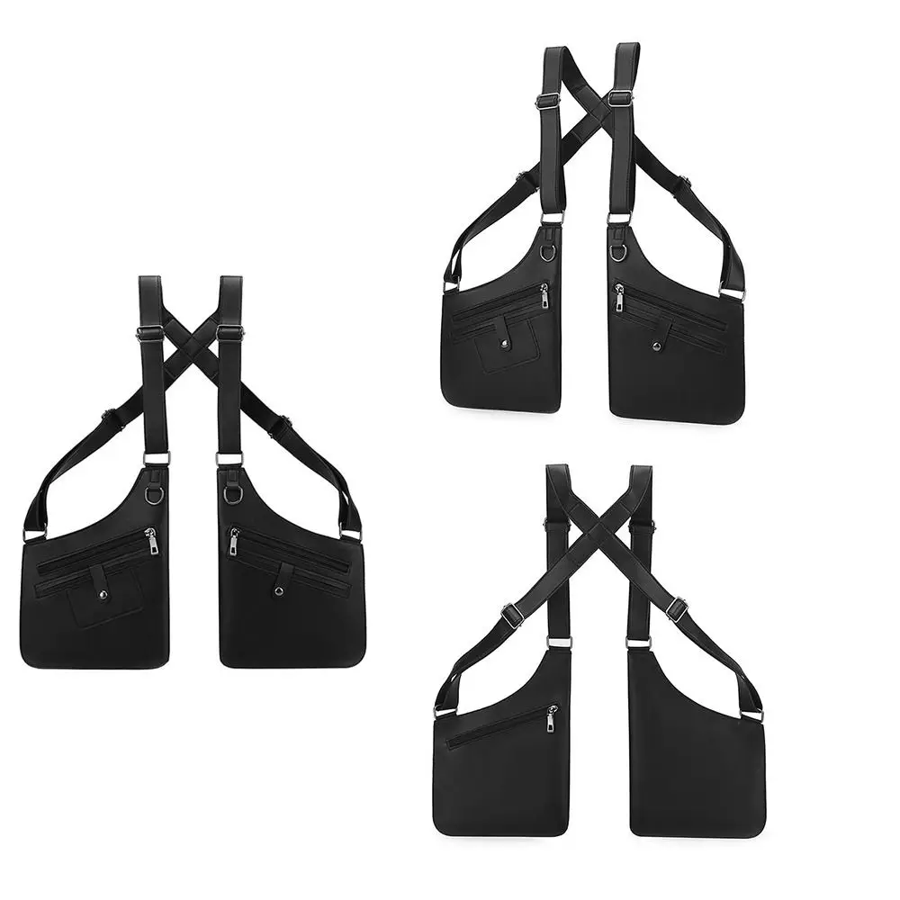 Verstellbare Schultergurte Herren Achseltasche Wasserdichtes PU-Leder Unterarm-Gurtbörse Diebstahlsicher – Detail 4