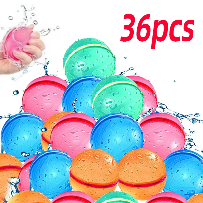 Reusable Magnetic Water Balloons Refillable Water Balloon Quick Fill Self Sealing Water Bomb Splash Balls for Kids Swimming Pool