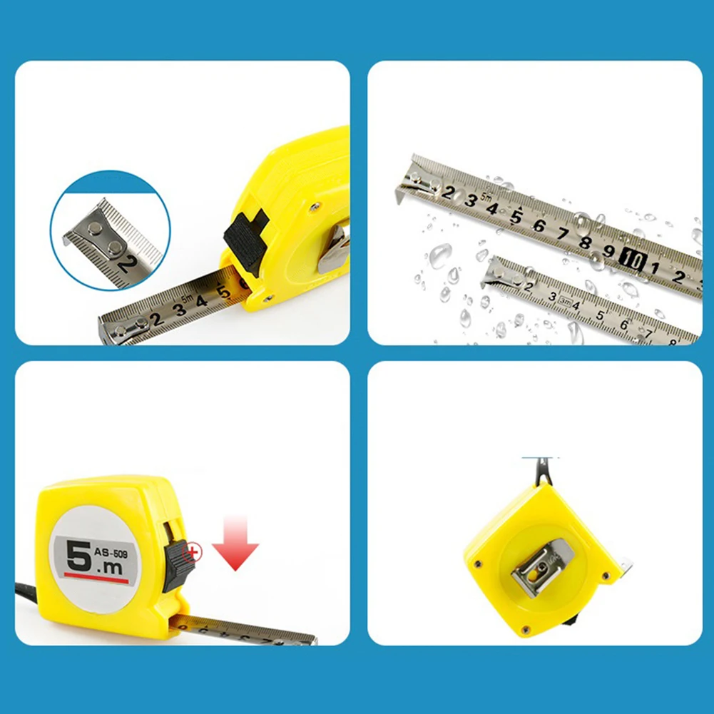Magazyn narzędziowy garażowy Artykuły metalowe Miarka zwijana Linijki 3.0M*20mm 5.0M*29mm ABS Stal nierdzewna Metryczna Przenośna 1 szt.