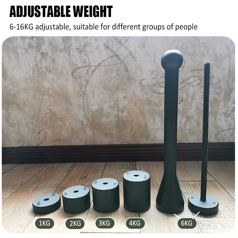 Adjustable Fitness Clubbell Indian Club Iran Bar Forearm Arm Exerciser Wrist Strength Training Non-slip Dumbbells Stick Gym Home