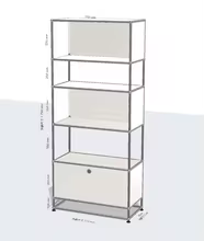 USM Haller Bookshelf Storage Stainless Steel Metal Corner Shelf Display Bookcase Furniture Living Room - AliExpress 
