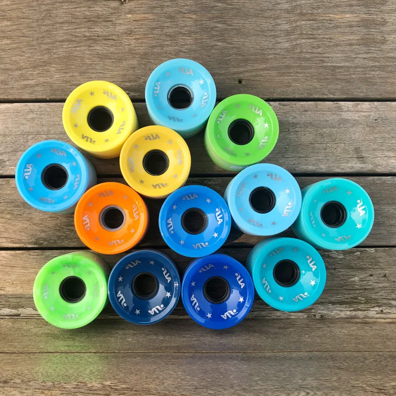 Accessorio per ruota per tavola da surf terrestre Ruota per skateboard smerigliata 80A Spazzola multicolore Ruota da strada Puleggia per longboard Ruote a doppio bilanciere