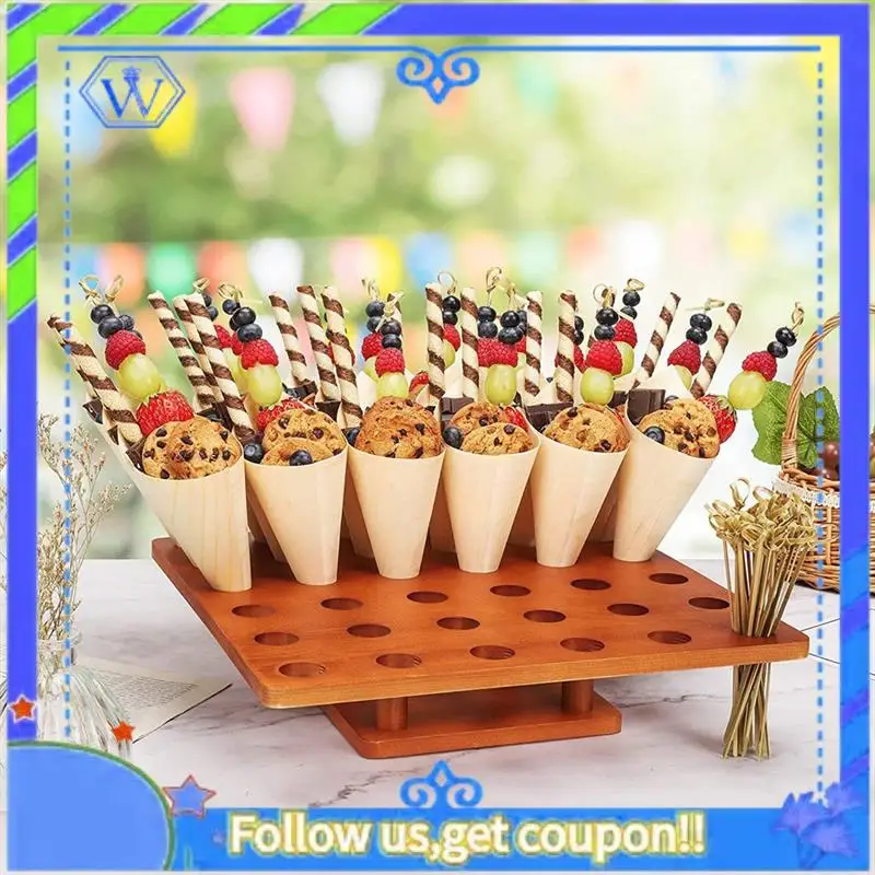 

Ice Cream Holder 36 Holes Ice Cream Cone Holder Food Display Stand Food Cone Holder For Buffet Restaurant Or Food Trucks Durable