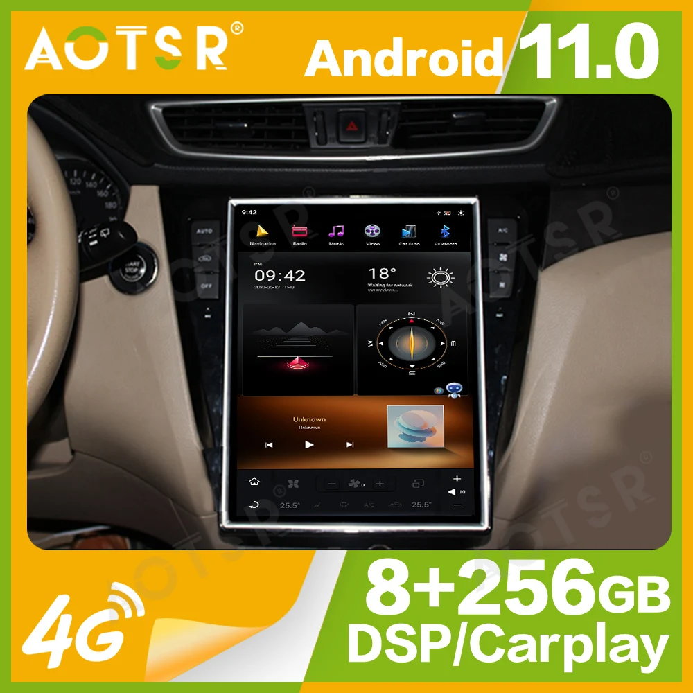 

12.1'' Qualcomm 8 core For Nissan Qashqai 2013-2018 Car Radio Multimedia Player Android 11 Auto GPS Navi Wireless Carplay Head