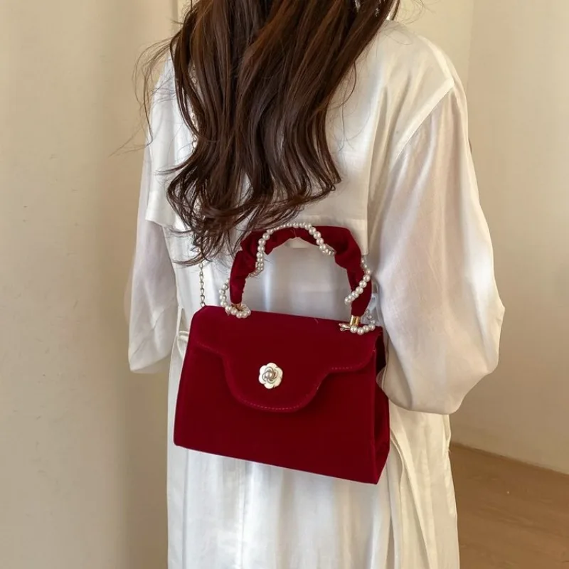 

Solid Color Commuter Diaper Bag Mini Clutch Handbag Women Business Leisure High-End Elegant Leather Classic